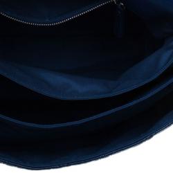 Pre Owned Dior Navy Blue Patent Leather Large Miss Dior Flap Bag