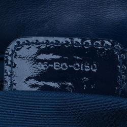 Pre Owned Dior Navy Blue Patent Leather Large Miss Dior Flap Bag