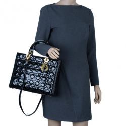 مملوكة مسبقًا Dior Black Patent Large Lady Dior