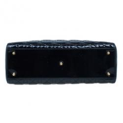 مملوكة مسبقًا Dior Black Patent Large Lady Dior