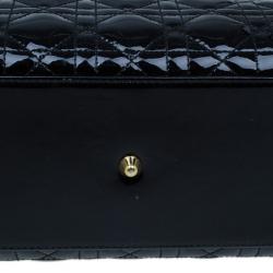 مملوكة مسبقًا Dior Black Patent Large Lady Dior