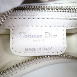 Pre Owned Dior White Leather Cannage Large Hobo