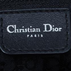 Pre Owned Christian Dior Black Studded Leather Shoulder Bag