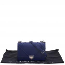 Dior Blue Leather Medium Diorama Shoulder Bag