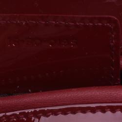 Dior Burgundy Patent Leather Medium Lady Dior Tote