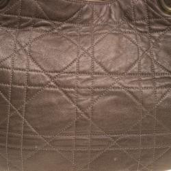 Pre Owned حقيبة ديور جلد كاناج بنية ميتالك