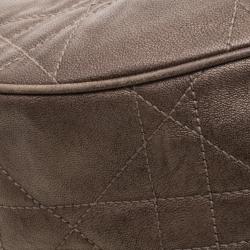 Pre Owned حقيبة ديور جلد كاناج بنية ميتالك