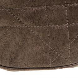 Pre Owned حقيبة ديور جلد كاناج بنية ميتالك