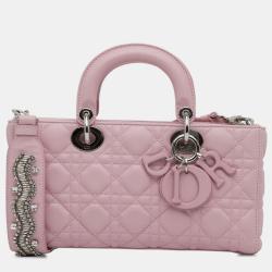 Pre Owned Dior Medium Lambskin Cannage Lady D Joy