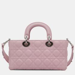 Pre Owned Dior Medium Lambskin Cannage Lady D Joy