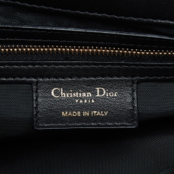 Pre Owned Dior Black Cannage Leather New Lock Flap Chain Bag