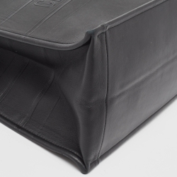 Pre Owned Dior Black Embossed Leather Medium Book Tote