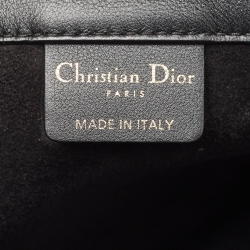 Pre Owned Dior Black Embossed Leather Medium Book Tote