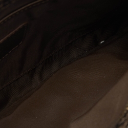 Pre Owned Dior Metallic Cannage Coated Canvas Panarea Clutch