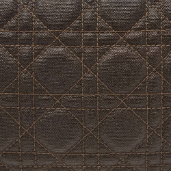 Pre Owned Dior Metallic Cannage Coated Canvas Panarea Clutch