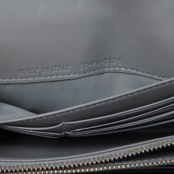 Pre Owned Dior Grey Leather Diorama Wallet on Chain
