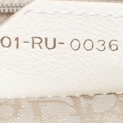 Pre Owned Dior White Leather Limited Edition 0118 Gaucho Alpine Saddle Bag