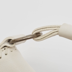 Pre Owned Dior White Leather Limited Edition 0118 Gaucho Alpine Saddle Bag