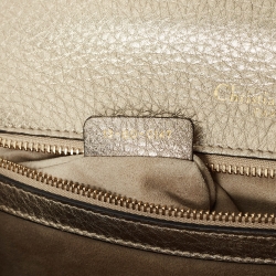 Pre Owned Dior Gold Leather Medium Diorama Flap Shoulder Bag