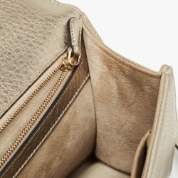 Pre Owned Dior Gold Leather Medium Diorama Flap Shoulder Bag