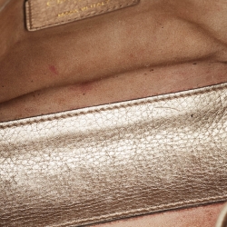 Pre Owned Dior Gold Cannage Leather Small Soft Lady Dior Tote