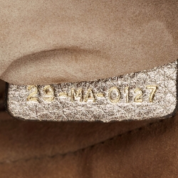 Pre Owned Dior Gold Cannage Leather Small Soft Lady Dior Tote