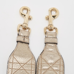 Pre Owned Dior Gold Cannage Leather Small Soft Lady Dior Tote