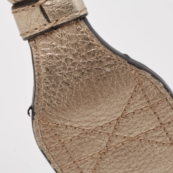 Pre Owned Dior Gold Cannage Leather Small Soft Lady Dior Tote