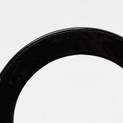 Pre Owned Dior Black Cannage Patent Leather Medium Lady Dior Tote