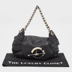 Pre Owned  Dior Black Leather Jazz Club Bag