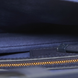 Pre Owned Dior Navy Blue Ultra Matte Leather Saddle Bag