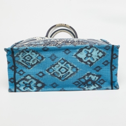 Pre Owned حقيبة يد توتس ديوربوك تول دو جوي كانفاس مطرز وردي/أبيض كبيرة