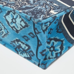 Pre Owned حقيبة يد توتس ديوربوك تول دو جوي كانفاس مطرز وردي/أبيض كبيرة