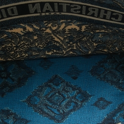 Pre Owned حقيبة يد توتس ديوربوك تول دو جوي كانفاس مطرز وردي/أبيض كبيرة