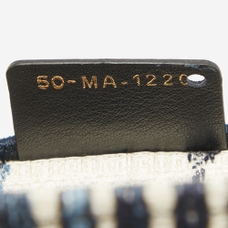 Pre Owned حقيبة يد توتس ديوربوك تول دو جوي كانفاس مطرز وردي/أبيض كبيرة