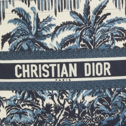 Pre Owned حقيبة يد توتس ديوربوك تول دو جوي كانفاس مطرز وردي/أبيض كبيرة