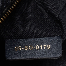 Pre Owned Dior Navy Blue Oblique Canvas and Leather 30 Montaigne Chain Clutch