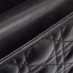 Dior Black Cannage Leather Medium Lady Dior Tote