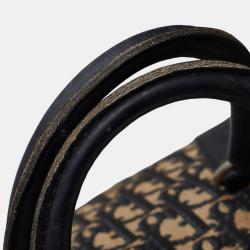 Pre Owned Dior Brown Canvas Oblique Large Boston Bag