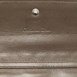 مملوكة مسبقًا Dior Olive Green Cannage Patent Leather Lady Dior Rendezvous Wallet on Chain