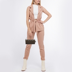 مملوكة مسبقًا Dior Olive Green Cannage Patent Leather Lady Dior Rendezvous Wallet on Chain