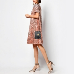 Pre Owned Dior Black Leather Studded Diorama Vertical Chain Pouch