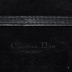 Pre Owned Dior Black Leather Studded Diorama Vertical Chain Pouch