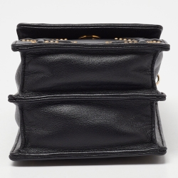 Pre Owned Dior Black Leather Studded Diorama Vertical Chain Pouch