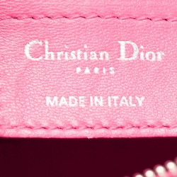 Pre Owned Dior Bright Pink Cannage Leather Large Lady Dior Tote