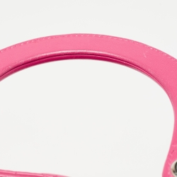 Pre Owned Dior Bright Pink Cannage Leather Large Lady Dior Tote