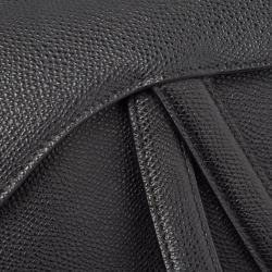 Pre Owned Dior Black Leather Mini Saddle Bag