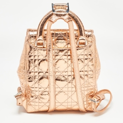 Dior Bronze Cannage Foil Leather Small Stardust Backpack