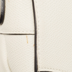Pre Owned Dior Off White Leather Saddle Shoulder Bag