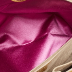 Pre Owned Dior Oblique Embossed Patent Leather Shopper Tote